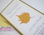 Yellow Aspen Leaf  Wedding Invitation Suite