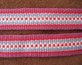 Handwoven Silk Ribbon - Trim - Hatband - Red, Purple