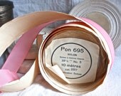 Antique Swiss Tape Roll Pink Nylon Millinery Dolls Period Design Grils Dressmaking 2 yards per listing