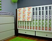Crib Bedding, Fitted Sheet/ Skirt with Trim/ Personalized Comforter,Custom Baby Bedding, Toddler Comforter