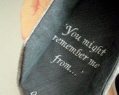 Custom Message Tie-Open the back flaps for a secret message