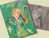 ACEO/ATC Princess Alice (from fairy tales series)  Mini Fine Art Print   - Artist Card Postcard Artist Card Postcard- ACEO