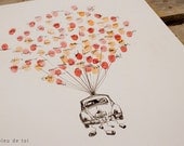 XS love bug balloon, Original Guest book thumbprint balloon (inks available separately)