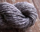SILVER Handspun Wool/Alpaca Blend Worsted Yarn - 1 hank