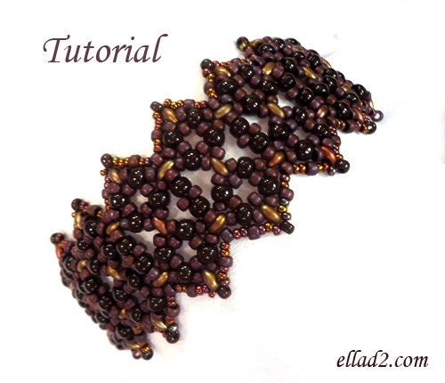 Tutorial Xpose Bracelet - Beading pattern, instant download, PDF