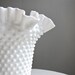 Large Fenton Hobnail Milk Glass Vase