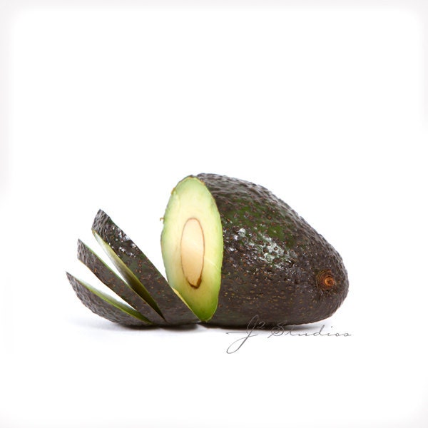 Avocado Photo, Fruit Photography, Minimalist Fine Art, Square Foodie Art Green Skin Mesocarp Seed