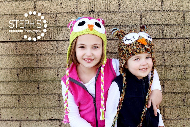 YOUTH or ADULT -- Owl Earflap Hat -- Custom Made to Order
