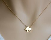 Personalized Gold Jewelry. Elephant Necklace, Monogrammed Neckalce, Silver Initial Jewelry,14k Gold filled necklace, Love, Family Gift