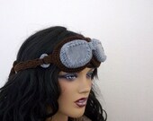 Crochet Aviator Goggles  - for baby,children or adult size