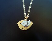 Mother and Doughter Necklace - Also Available in Silver, Family Bird Necklace, Mom and Baby Necklace, Baby Shower Jewelry, Sparrow Necklace