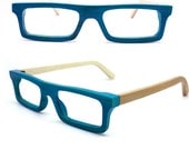 Turquoise color handmade  square  bamboo  eyeglasses  sunglasses 1201 C0701 with prescription lenses