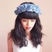 pastel blue Floral rose crown - santa monica, festival crown, woodland, nature, oversize, statement, headband, headpiece.
