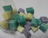 Sugar Scrub Shower Cubes Choose Scent and Color At Home Spa ( Coconut Oil, Grapeseed Oil, Glycerin )