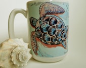 Sea Turtle Ceramic Mug Coastal