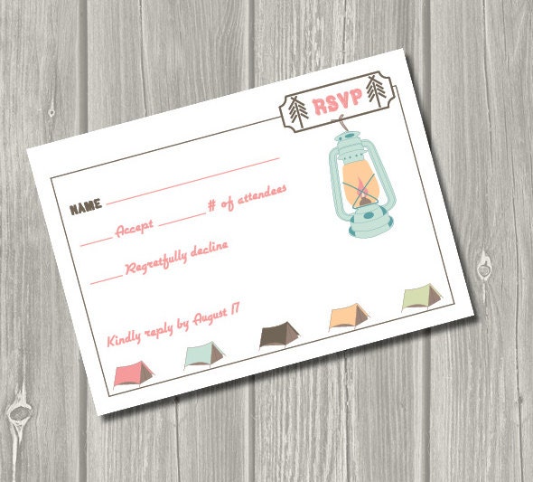Vintage Summer Camp - Printable RSVP Cards