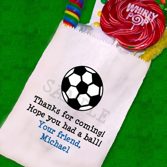Soccer Party , Soccer Candy Bags, Goody Bags, Party Favor Bag, Cookie Bags Set of 25 Il_570xn