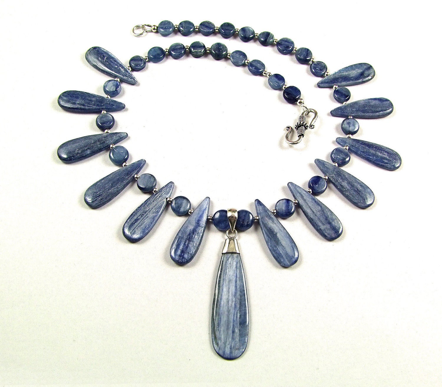 Stunning Ice Blue Kyanite & Sterling Silver Necklace - N602