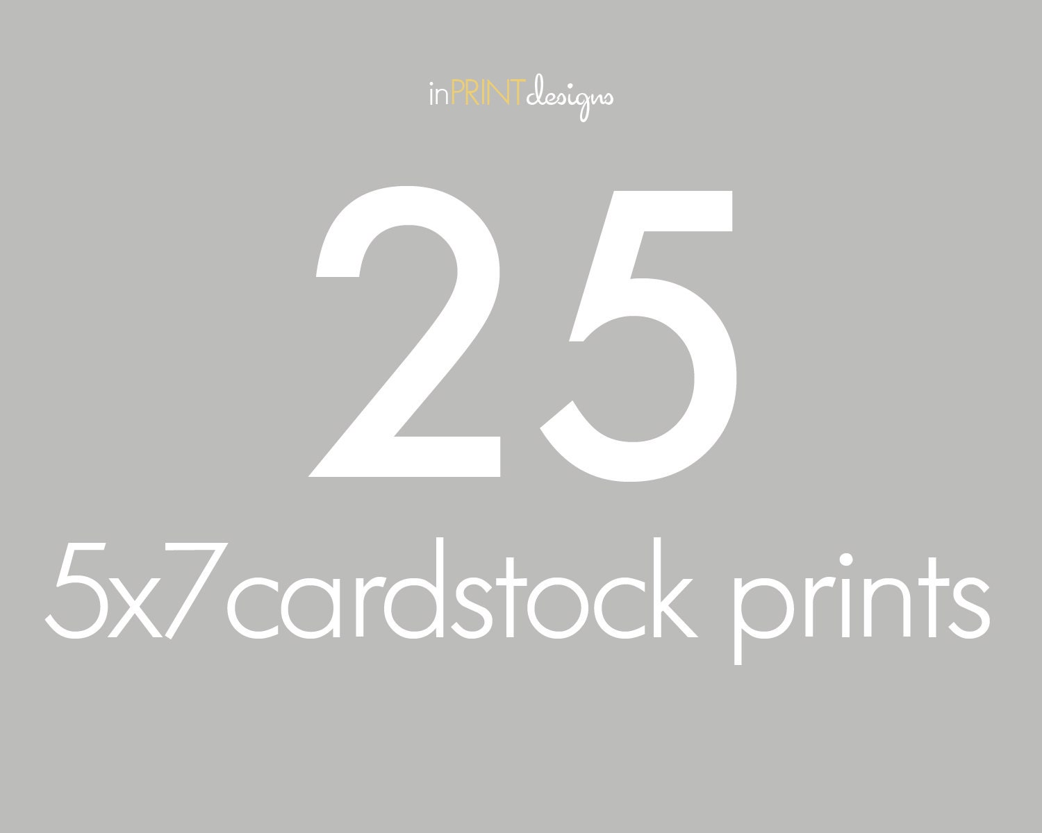 25 5x7 Card stock Press Printed Cards, envelopes included