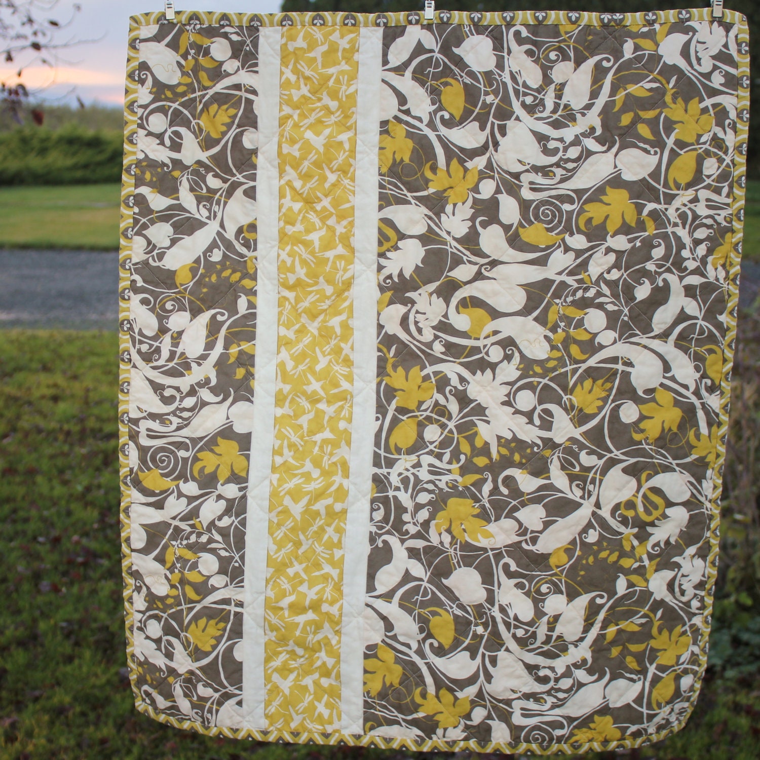 QUILT, Half Square Baby Crib Carseat Stroller Wall Hanging Quilt