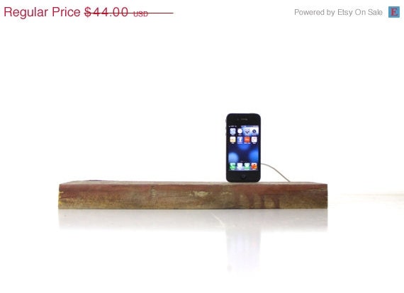ON SALE iPhone dock iPod dock stand charger station made of wood