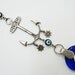 Anchor Wall Hanging Amulet Handmade Turkish Silver Plated Evil Eye Bead