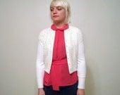 Sequin Cardigan Vintage Sweater 1960s Iridescent Button Up Fall Fashion