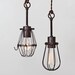 Oval Wire Bulb Cage Pendant Light Trouble Lamp Vintage Industrial Rustic Modern // Vintage Style Cloth Covered Twisted Cord & Bakelite Plug
