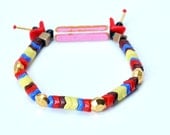 Bright snake bead bracelet