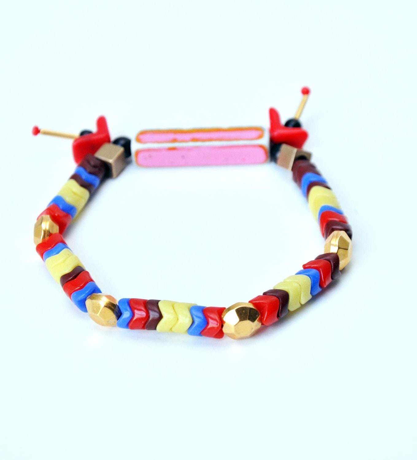 Bright snake bead bracelet