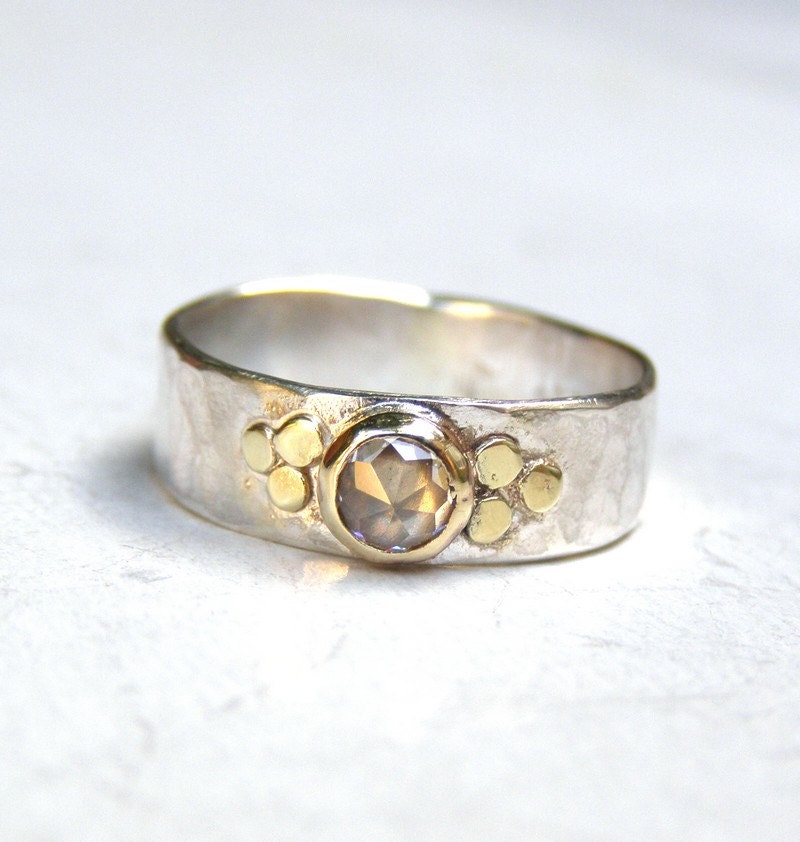Handmade Engagement RingTrending ring - Fine 14k gold ring silver ring White Topaz Gemstone Similar diamond ring MADE TO ORDER
