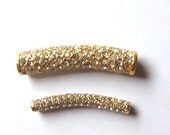 Sparkly Mini Rhinestone Bar Connector Spacer Pave Metal Alloy Gold Rose Silver Gunmetal Choose your Color DOLLAR SHIPPING in US Jewelry