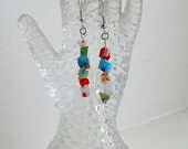 Colorful Asymmetrical Earrings - Rainbow Bright