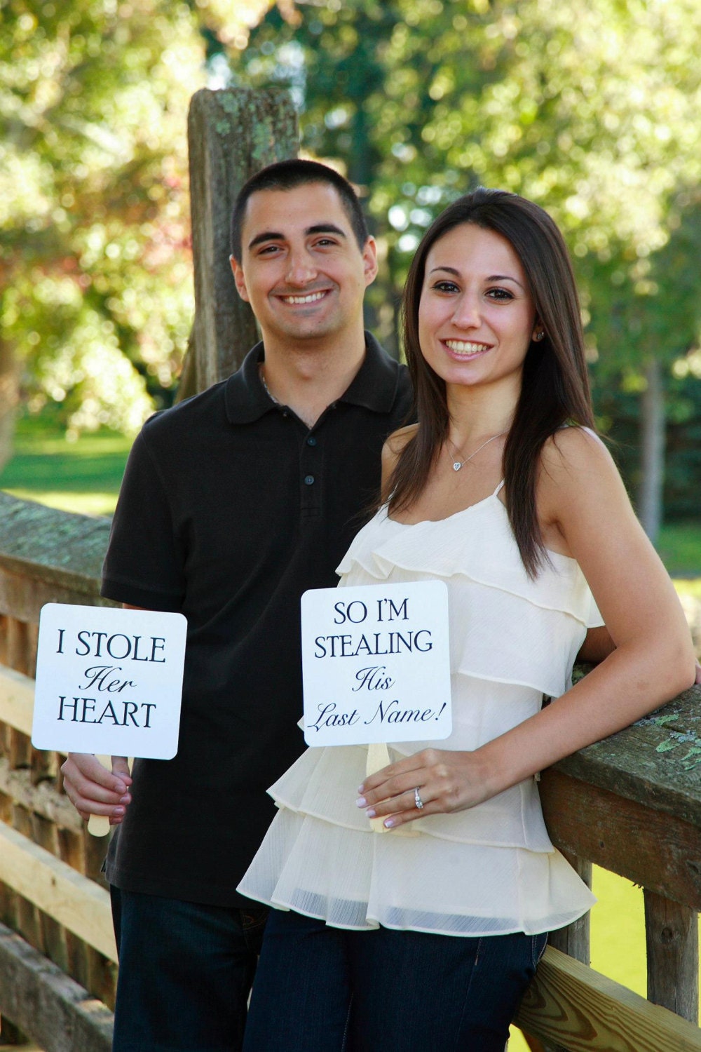 Set of Save the Date Engagement Picture Signs - Stolen Heart