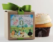 YELLOW BRICK ROAD- One Dozen Personalized Cupcake Mix Wizard of Oz Birthday Party Favors