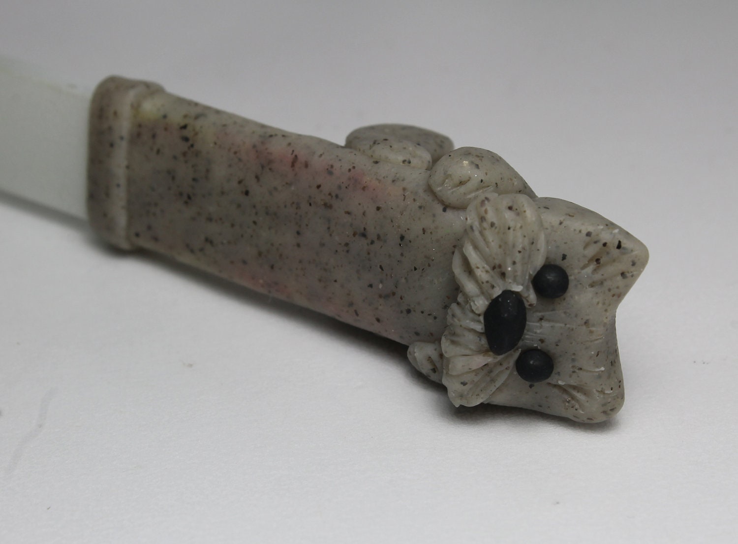 Terrier Polymer Clay decorated Glass Nail File