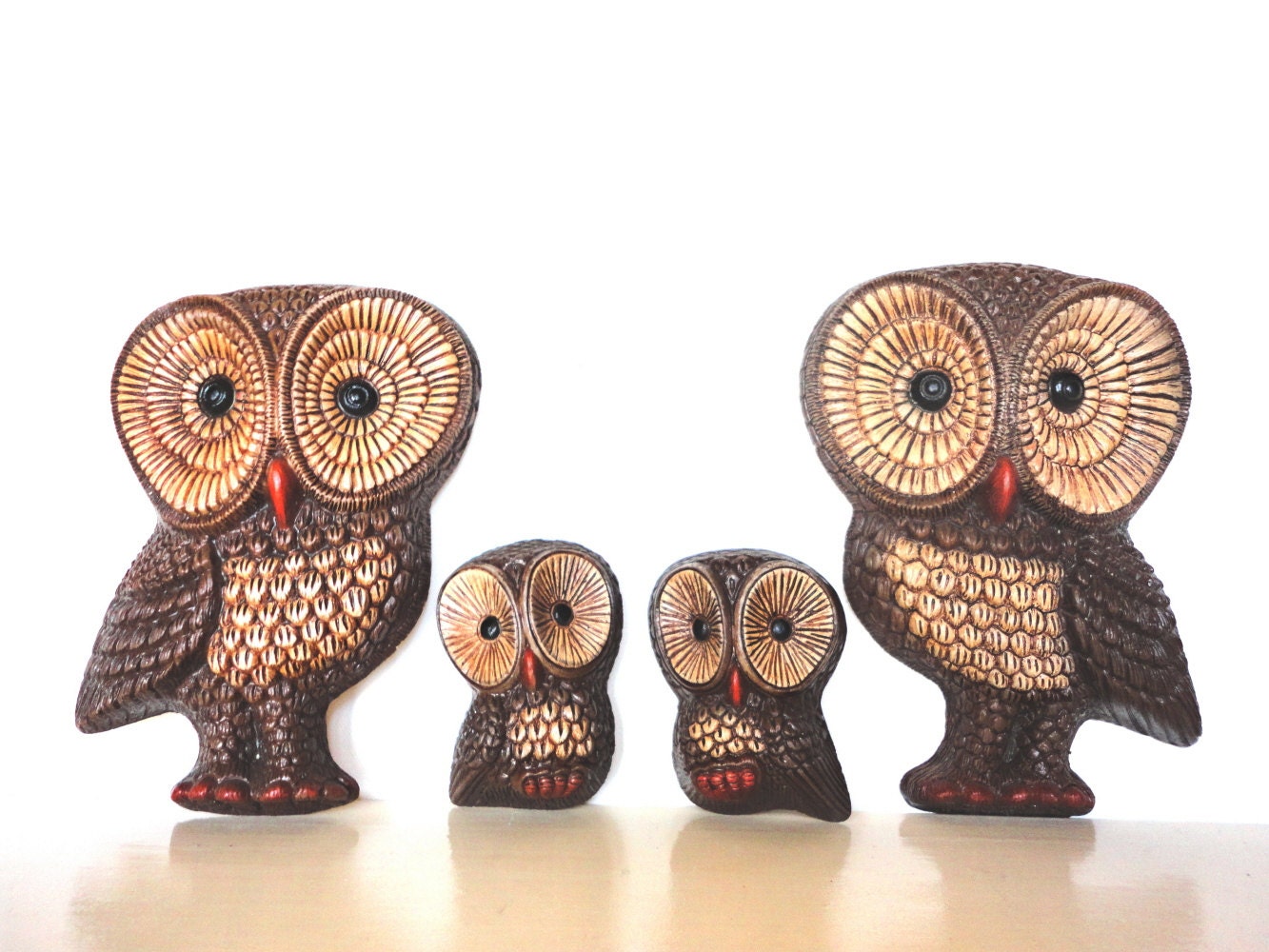 1970 Owl Family Wall Hanging