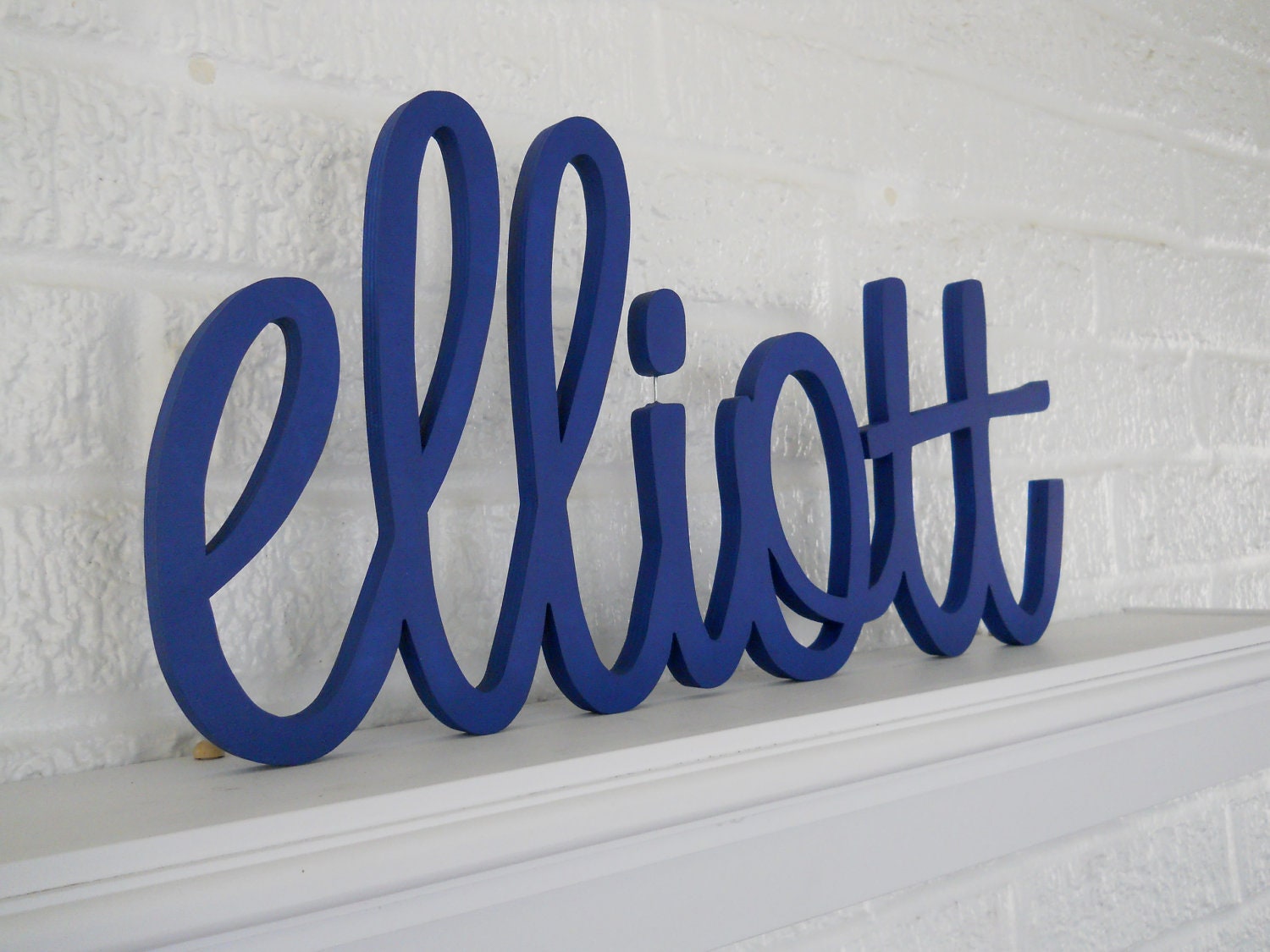 Wooden Letters, Personalized Name, Beautifully Connected Letters, Your Custom Name and Color