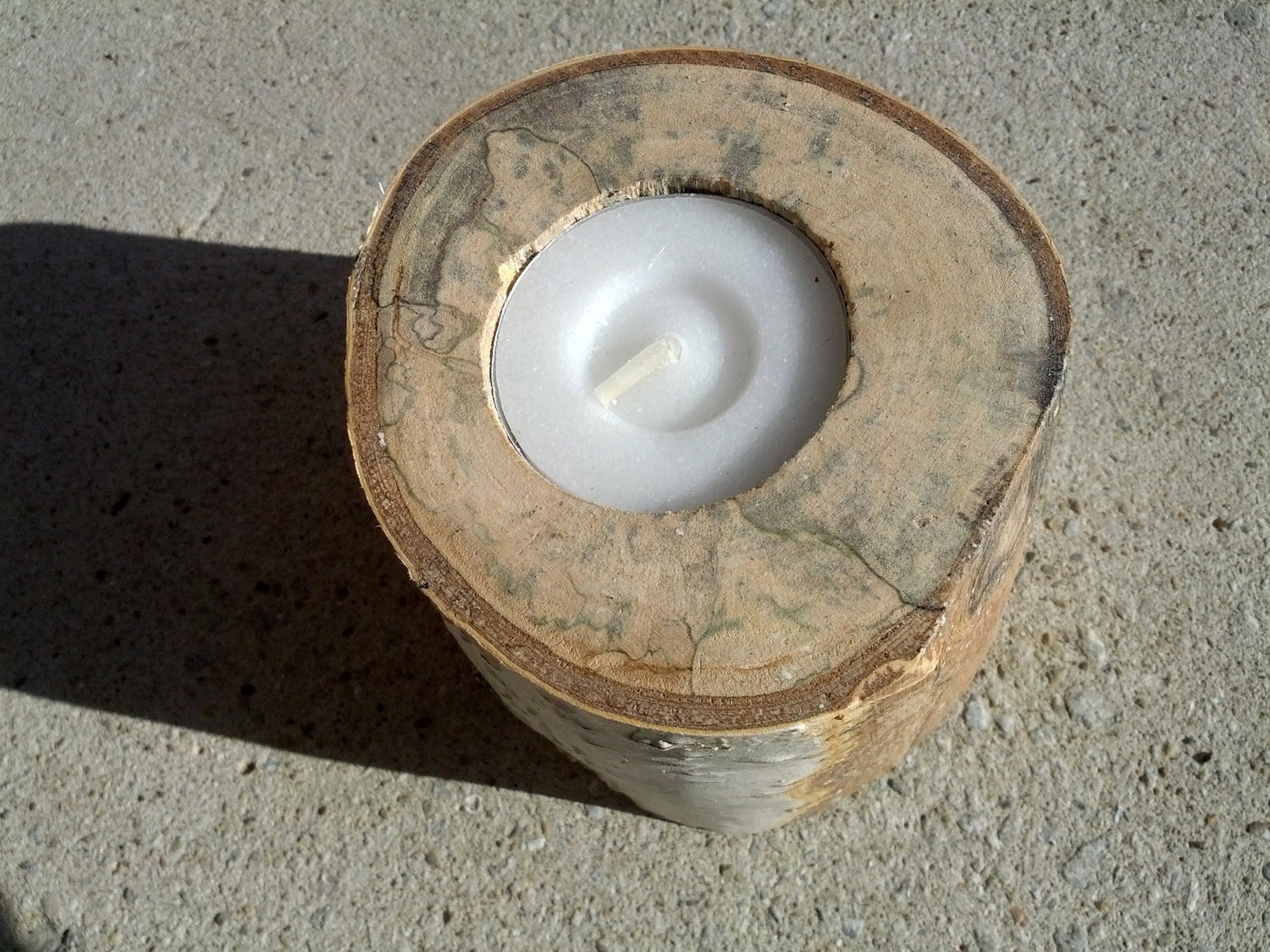 Small Birch Tea Light Holder,Birch Holder, Wood Holder, Birch Home Decor, Rustic Home Decor
