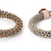 BEADED BRACELET SET-Othello-Silver and Gold-Small-Set Of Two