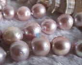 Pearl Necklace - 18 inches 11-12mm Light Purple Chinese Kasumi Freshwater Pearl Necklace - Free shipping