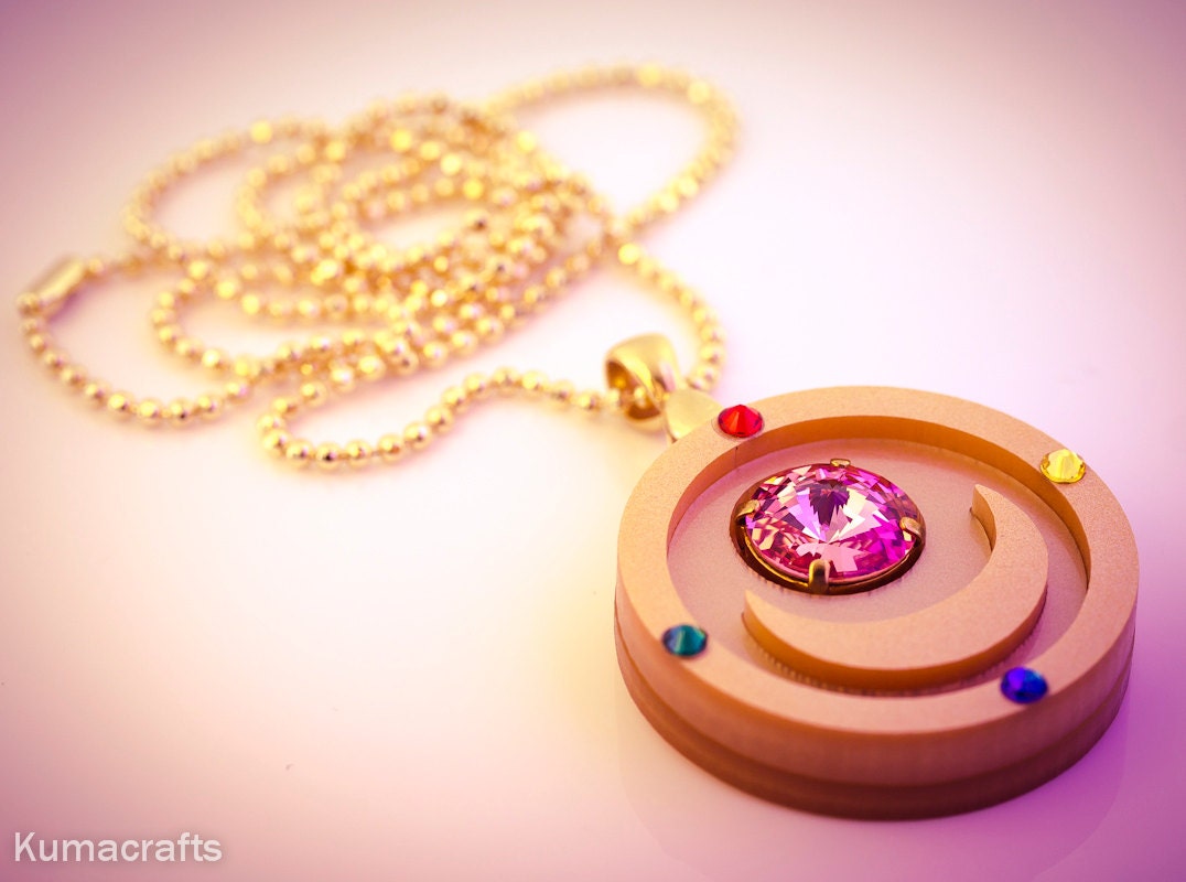 READY TO SHIP Sailor Moon Inspired Season 1 Compact Necklace Laser Cut Acrylic