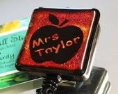Custom Teacher Gift - Dichroic Badge Reel