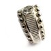 Cocktail jewelry ring,unique modern jewelry, silver&green cubic zirconia stone