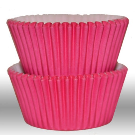 Solid Pink GREASEPROOF Baking Cups Cupcake Liners - Quantity 50 Il_570xn