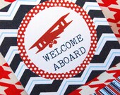 Biplane Decorations for Birthdays or Baby Showers - Boys Airplane DIY Printable Decor by BeeAndDaisy - Instant Downlad Il_170x135