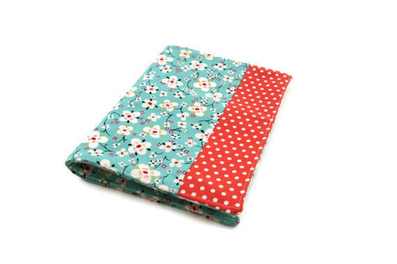 list organizer in teal floral and polka dots