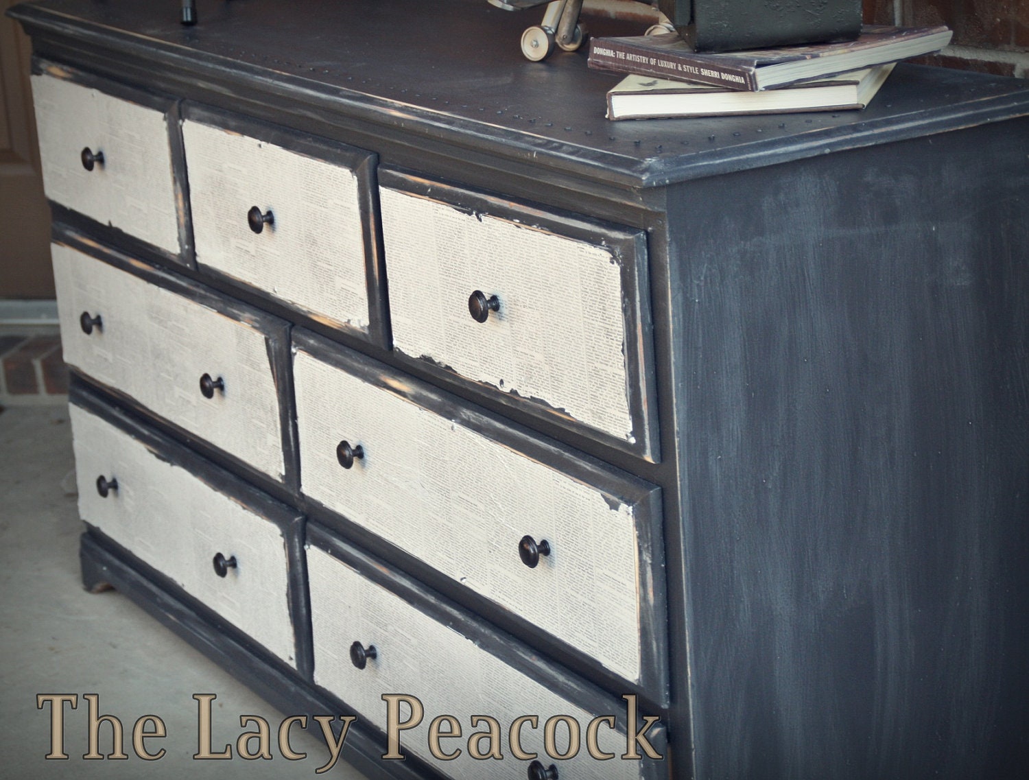 NEW Newspaper Drawer Vintage Dresser / Buffet / Changing Table / Tv Stand