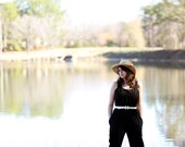 Women's Black Jumpsuit . Vintage 1980's . Bodysuit Jumper Onesie Romper Pants . Gift for Her . Sleeveless
