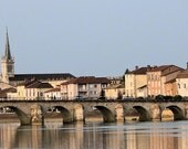 Scenic Photography Saone River near Lyon  5  x 7 matted print